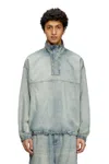 Diesel Denim Pullover In Light Bicolour Denim In Blue