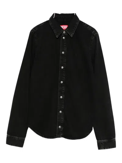 Diesel Denim Shirt In Black