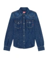 Diesel Western Shirt In Denim In Blue