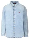 Diesel D-simply Logo-embroidered Denim Shirt
