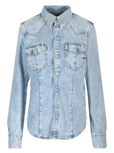 Diesel Denim Shirt Shirts Light Blue