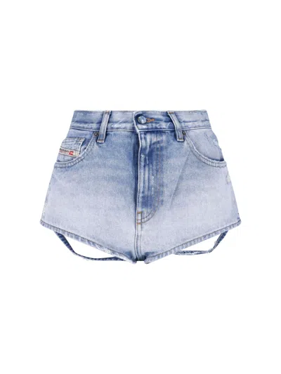 Diesel Denim Shorts De-lunar In Blue