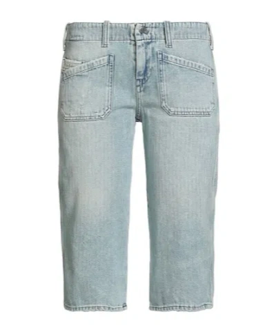 Diesel Denim Shorts In Gray