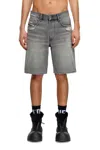 Diesel Hemp Denim Utility Shorts In Grey
