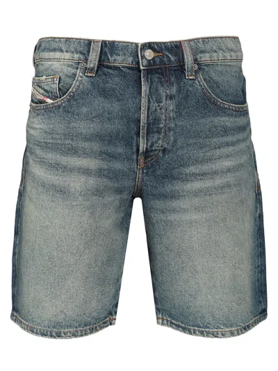 Diesel Denim Shorts Trousers Light Blue In Gray