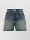 Diesel Denim Shorts With Faded Effect And Back Patch In Blue