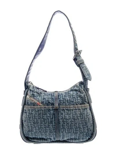 Pre-owned Diesel Denim Shoulder Bag In Blue