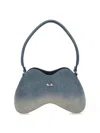 Diesel Denim Shoulder Bag With Double-d Shape In Blue