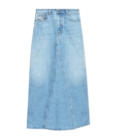 Diesel De-pago Denim Skirt In Blue