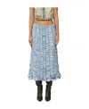Diesel Denim Skirt In Gray