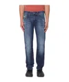 Diesel Denim Trousers With Belt Loops In Red