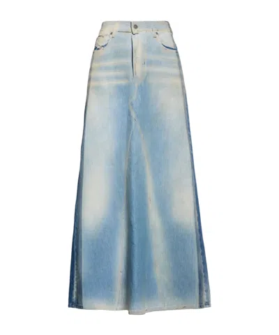 Diesel Denim Umbrella Skirt In Purple