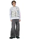 Diesel Denim Vest With Patch Pockets In Blue