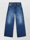 Diesel 'd-sire 1996' Blue Jeans With Wide Leg And Logo Patch On The Rear