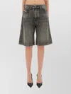 Diesel De-sire-short Herringbone Denim Shorts In Black