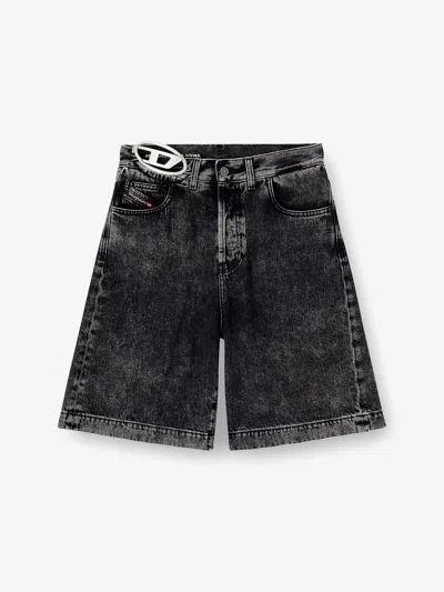Diesel De-sire-short- S2 Black Denim Bermuda Shorts