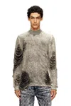 Diesel Destroyed Jumper With Floating Yarns In Multi