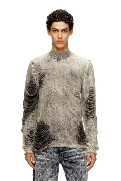 DIESEL DESTROYED JUMPER WITH FLOATING YARNS