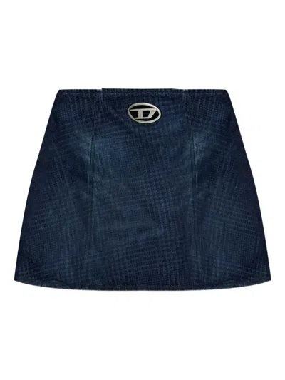 Diesel De-sweny-s1 Denim Miniskirt In Blue