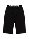 Diesel Devin-d-pop Logo-waistband Shorts In Black
