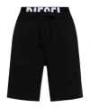 Diesel Devin-d-pop Logo-waistband Shorts In Black