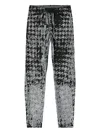 Diesel Devoré-houndstooth Elasticated Trousers In Multi