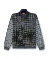 Diesel Houndstooth Bomber Jacket In Blue