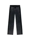 Diesel Devoré-effect Chenille Track Pants In Black