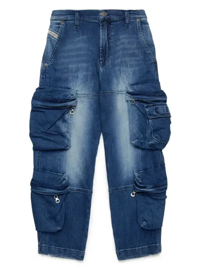 Diesel Kids' Dfish Jeans In Blue
