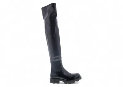 Pre-owned Diesel Dhammer Hch Glossy Leather (women's) Sneakers In Black
