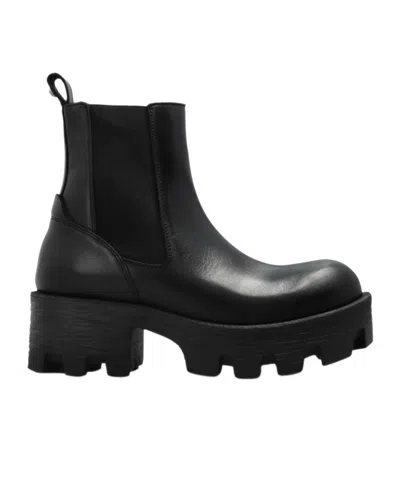 Diesel D-hammer Round Toe Ankle Boots In Animal Print