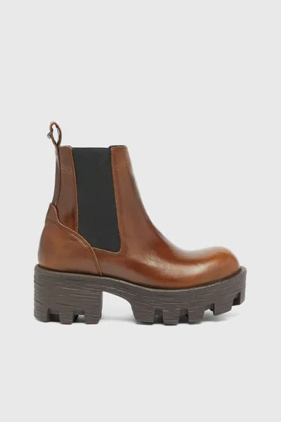 Diesel D-hammer-chelsea Boots In Leather In Brown