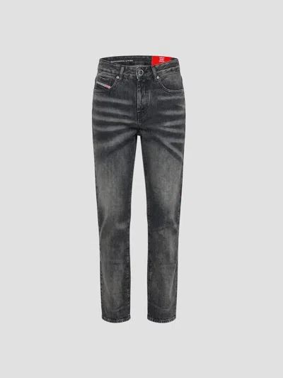 Diesel D-heel-fsj Faded Jeans In Black