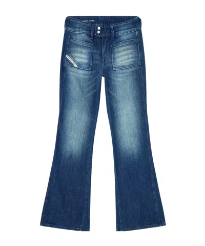 Diesel D-hush Flared Jeans In Blue
