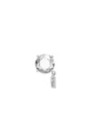 Diesel Diamond Cut Sterling Silver Stud Earring In Silver