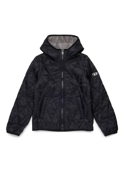 Diesel Giacca Imbottita Trapuntata Diamond In Black