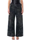 Diesel Vintage Inspired D-sire Denim Trousers In Black