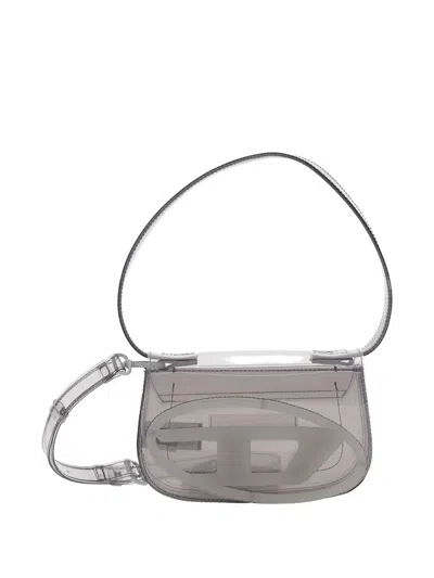 Diesel 1dr-iconic Logo Tote Bag In Gray