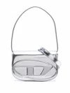Diesel Luxurious Leather Shoulder Bag 1dr In Silver