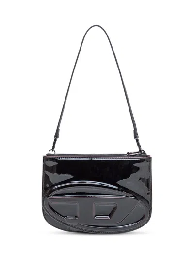 Diesel Bag 1dr Twin In Black Patent Leather