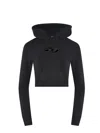 Diesel Hoodie Con Logo Oval D Cut-out In Black