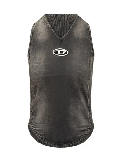 DIESEL DIESEL DIESEL BLACK DENIM TOP VINTAGE EFFECT