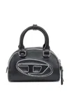 Diesel Women Black 1dr Dome Crossbody Mini Bowling Bag In Black