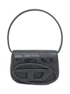 Diesel Black Shoulder Bag With Logo And Glitter Finish In Black