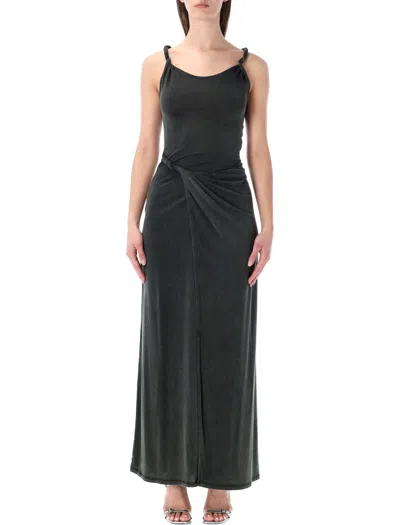 Diesel Casablanca Embroidered-logo Ribbed Tank Top In Black