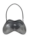 Diesel Women Double-d Shoulder Pu Shoulder Bag In Black