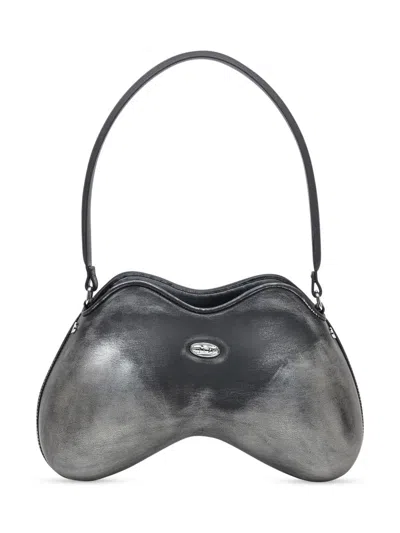 DIESEL DIESEL DIESEL DOUBLE-D BAG IN METALLIC LEATHER