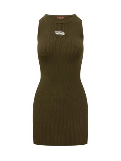 DIESEL DIESEL DIESEL FITTED DRESS WITH METALLIC LOGO