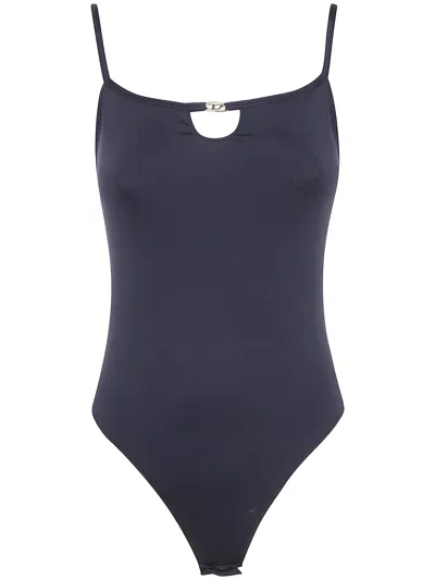 Diesel Kiara Stretch Bodysuit In Blue