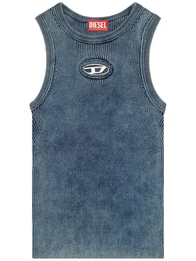 DIESEL DIESEL DIESEL M-ANCHOR-A-SL RIBBED COTTON TANK TOP